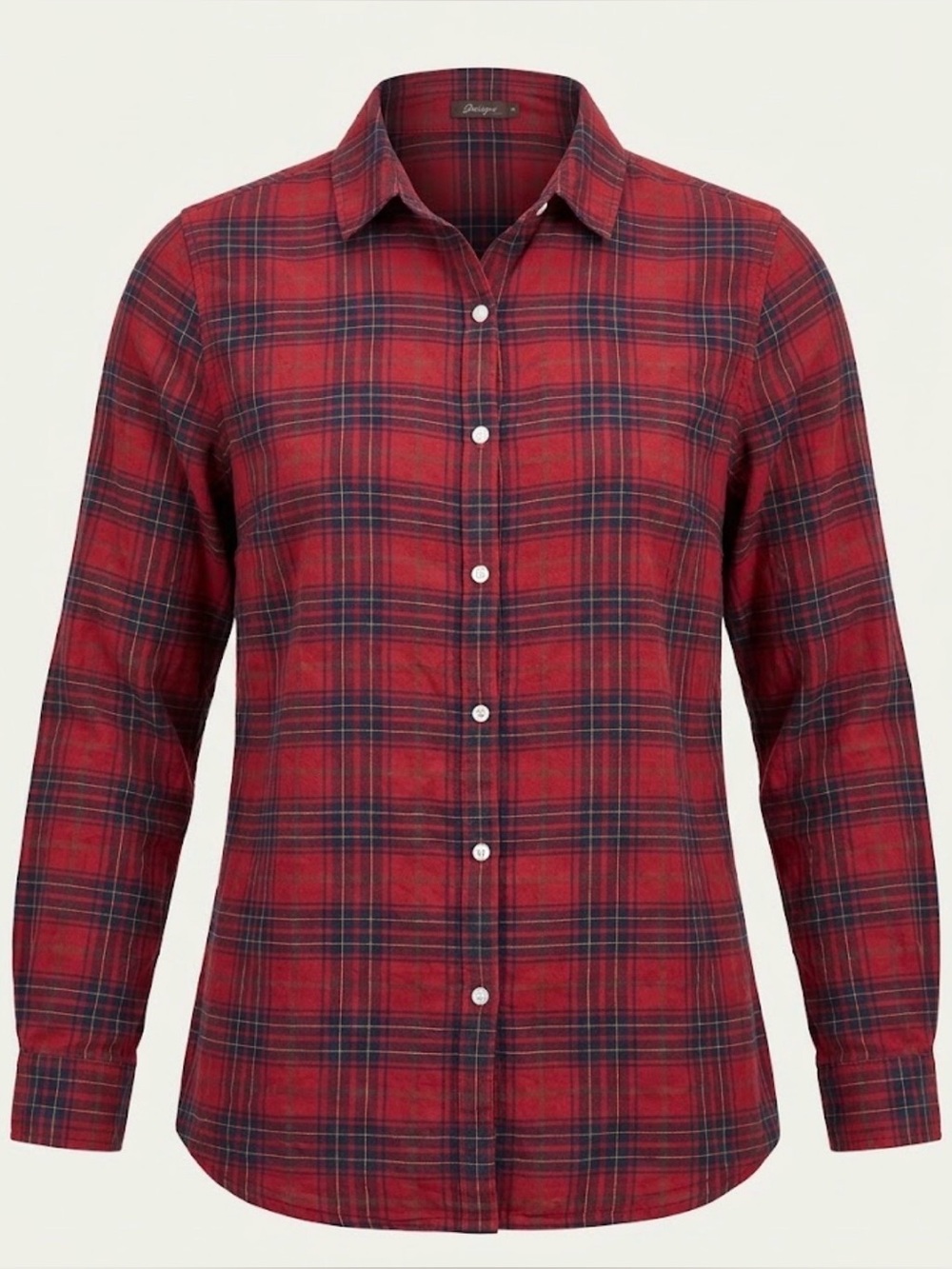 J.McLaughlin Red Plaid Longsleeve Button-down N259-38
